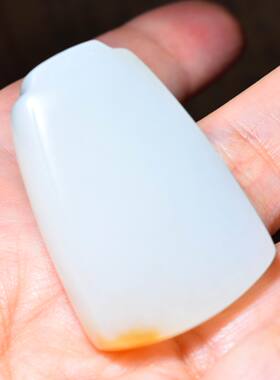 JJ031005新疆的猫29.8克白度浓郁似油糕的且末糖羊脂白玉无事牌