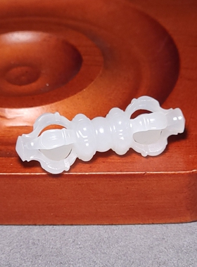 新疆的猫L121503 克，精品润如“果冻”玻璃料老坑羊脂白玉金刚杵