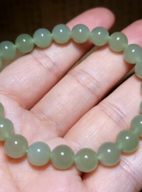 新疆的猫zg122612 18.2克，冰润冒油老坑晴水圆珠手链