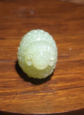 新疆的猫YQ111301 22.0克，滋滋冒油的青海冰润青白玉生肖羊挂坠