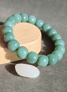 新疆的猫W121602 50.85克，罕见藏品高端沙枣青籽料手串。