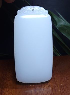 新疆的猫Z122002 65.6克，细油糯润白顶品三高羊脂白玉平安无事牌