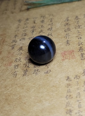 新疆的猫Z112104 5.5克R15白分明整齐划一“一线天”青花墨玉籽珠