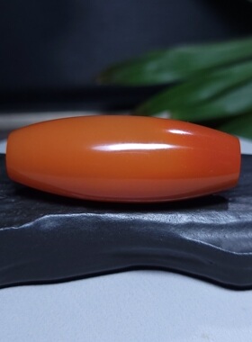 新疆的猫Z091205 13.2克，顶细顶润油亮醉美锦红南红大转运珠勒子