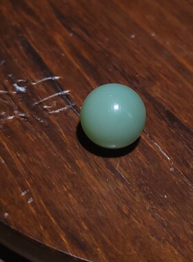 新疆的猫YQ100903 4.5克珠径14mm肉质超细色泽舒适的粉青圆珠