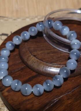 YQ030207新疆的猫17.2克8mm颗颗丹青墨画极熟润青花籽一线天手串