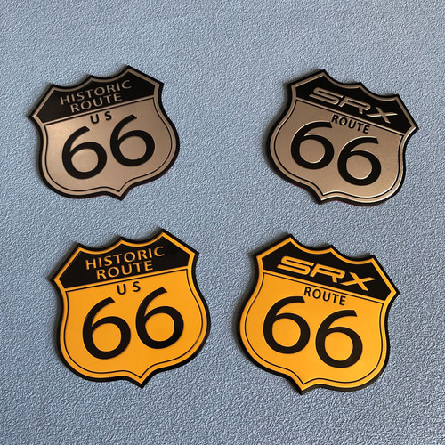 凯迪拉克SRX66号公路金属铭牌