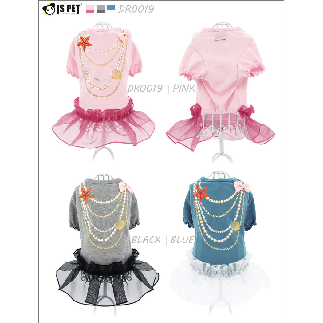 ISPET艾斯彼特  狗狗衣服 春夏印花纯棉背身裙DR0019 宠物裙子