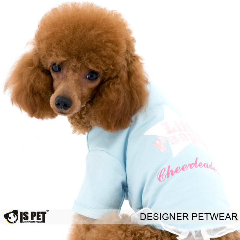 ISPET艾斯彼特  狗狗衣服 春夏五角星印花蕾丝背心 TS0019 狗背心