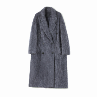 款 100%山羊绒拉绒高奢经典 女士801大衣 801长