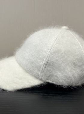 【拉绒帽子】100%山羊绒秋冬新款纯山羊绒拉绒纯色帽子