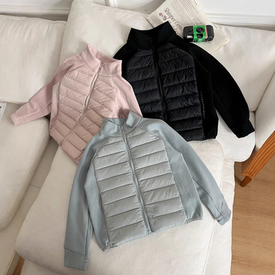 新国标90白鸭绒外套5A抗菌发热爱丽丝绒拼接羽绒服内搭神器