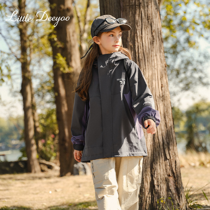 【特价】女童冲锋衣2025秋季新款儿童撞色软壳外套中大童洋气上衣