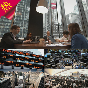 金融市场繁忙景象 分秒必争大城市快节奏 股市交易 实拍视频素材