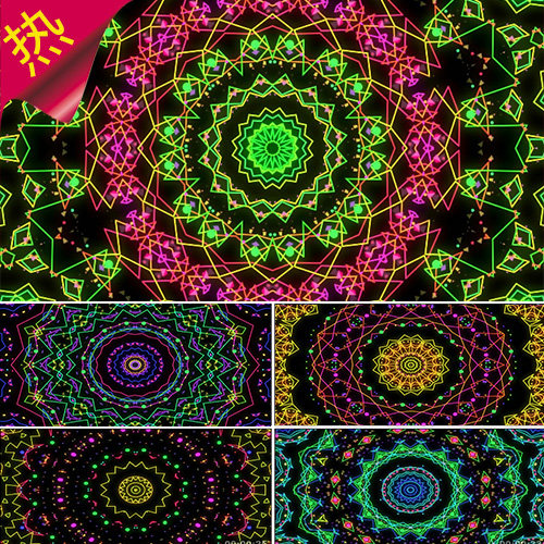 囧架架  快节奏万花筒灯光线条 快闪 光斑绚丽 电音DJ台 视频素材