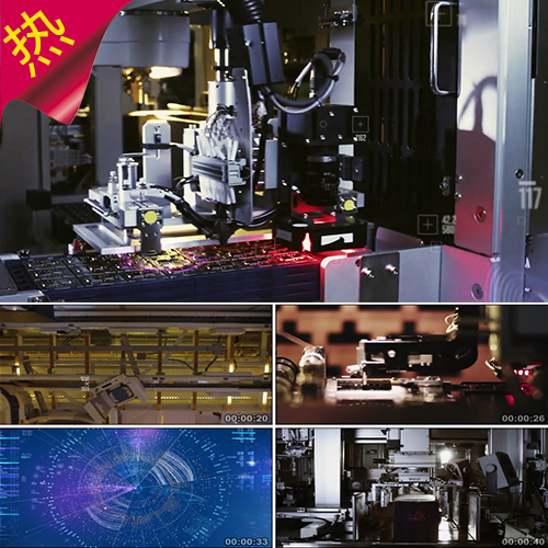 高清科技电子芯片制造业 电脑手机芯片 数据存储记忆 视频素材