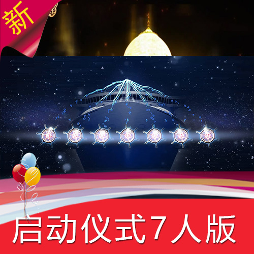 乘风破浪启动仪式7人版/扬帆起航船舵 公司发布会/视频素材制作