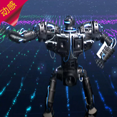 【时尚动感机械舞曲】机器人变形金刚太空星空跳舞酒吧视频素材