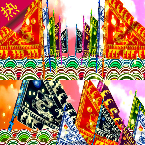 战旗飘飘 花木兰 穆桂英挂帅 出征 英雄 戏曲打仗 视频素材