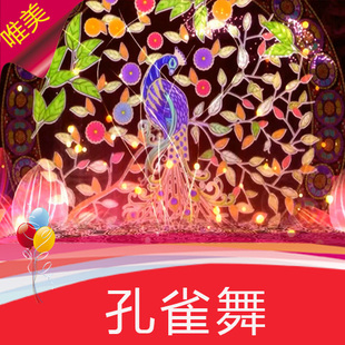 吉祥孔雀 孔雀舞 唯美花纹 云南舞蹈背景 2只蝴蝶 梁祝 视频素材