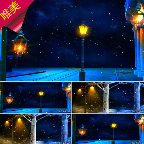 回家 配乐成品 温馨路灯 柔情夜灯 梦幻灯塔 抒情夜晚 视频素材