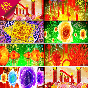 视频素材 喜庆灯笼花海剪纸中国结2020年开场 好日子 歌曲成品