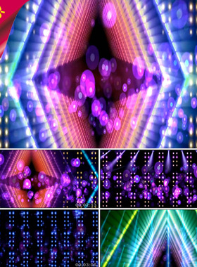 火花  高耀太 动感炫酷 紫色灯光舞台 绚丽走秀台 青春 视频素材