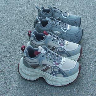 女鞋 内增高6cm炸街面包鞋 加绒冬季 休闲运动鞋 老爹鞋