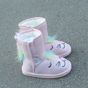 特惠2024外贸原单童鞋加绒男女童鞋雪地靴