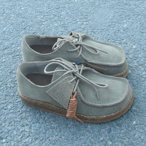 外贸单厚底勃肯鞋女包头时装鞋潮款软木底高端牛皮垫软木鞋