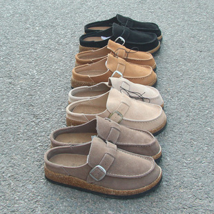 捡漏~高端真软木底牛皮面外贸原单正宗勃肯鞋中底上线时尚女鞋