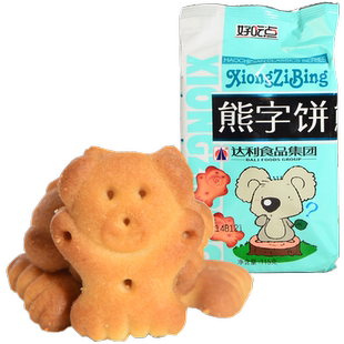 达利食品熊字饼干115克香酥脆风味休闲小吃零食大包批发随机口味