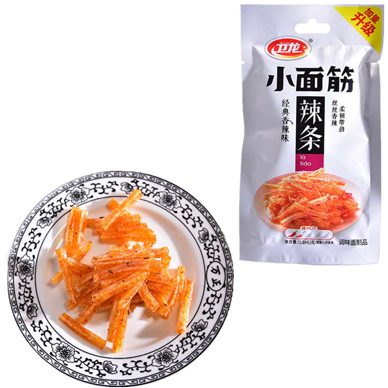 卫龙小面筋经典香辣味调味面制品约24克批发