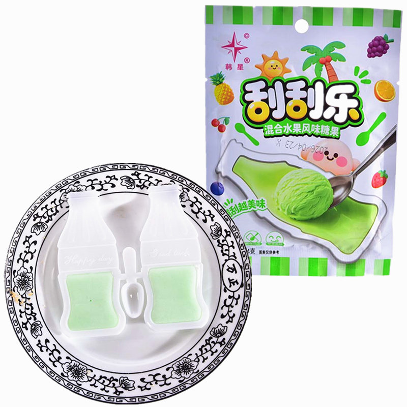 韩星刮刮乐混合风味糖果其他糖果约14克批发