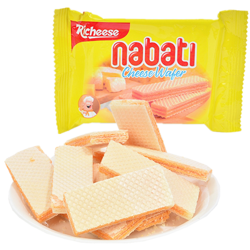 印尼进口奶酪味夹心威化饼干纳宝帝nabatl威化饼丽芝士口味随机