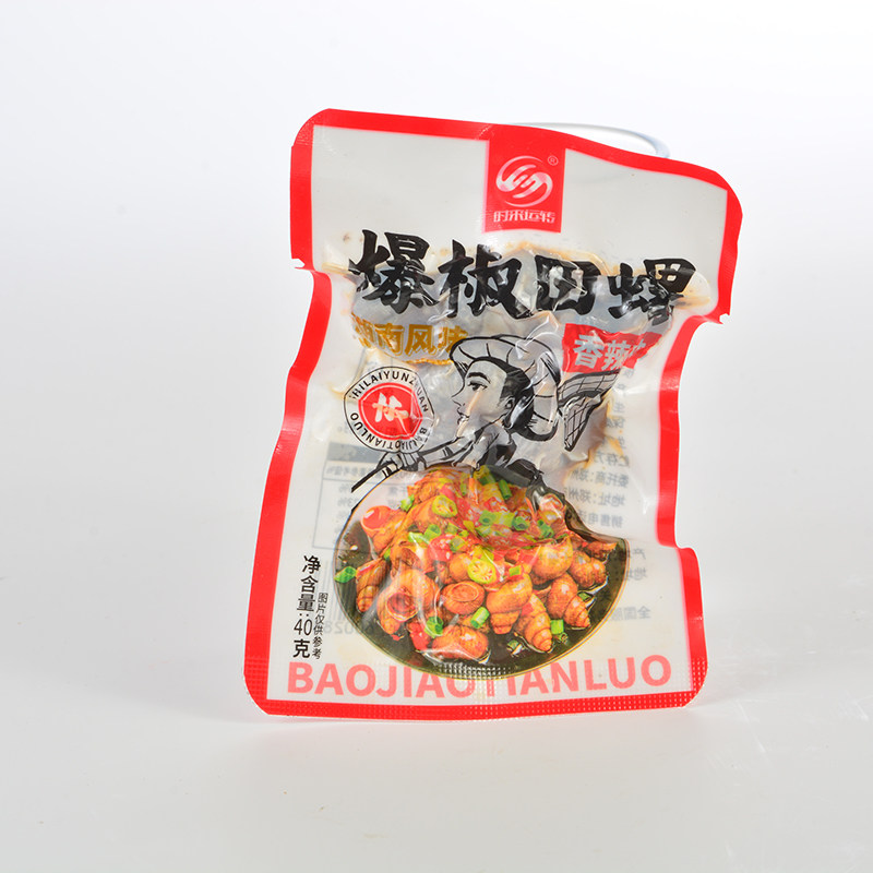 爆椒田螺麻辣香辣口味休闲时小吃零食开袋即食风味小吃批发