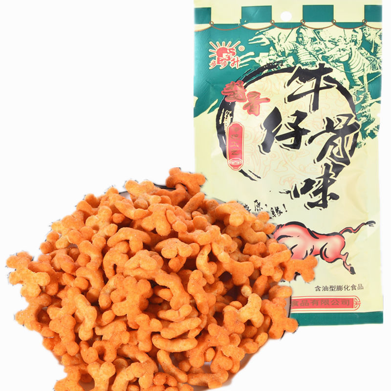 中国童年牛仔骨味膨化怀旧小吃