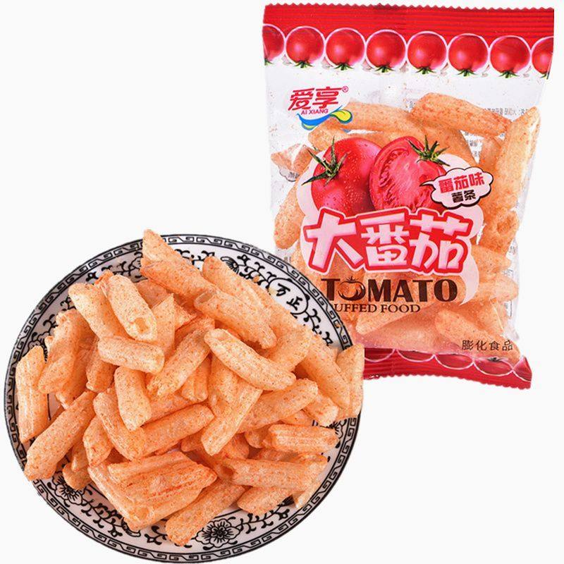 大番茄番茄味薯条约18克 膨化食品 8090后休闲小吃零食品薯片批发