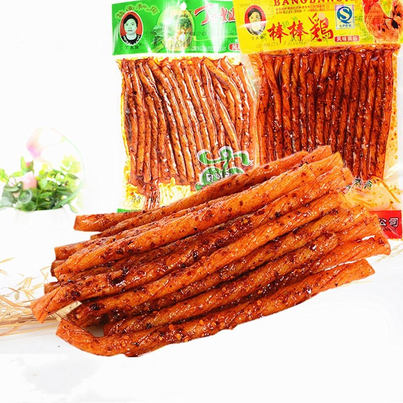 整袋180克*5大包重庆四川特色休闲麻辣小吃零食丁大姐棒棒鸡 辣条