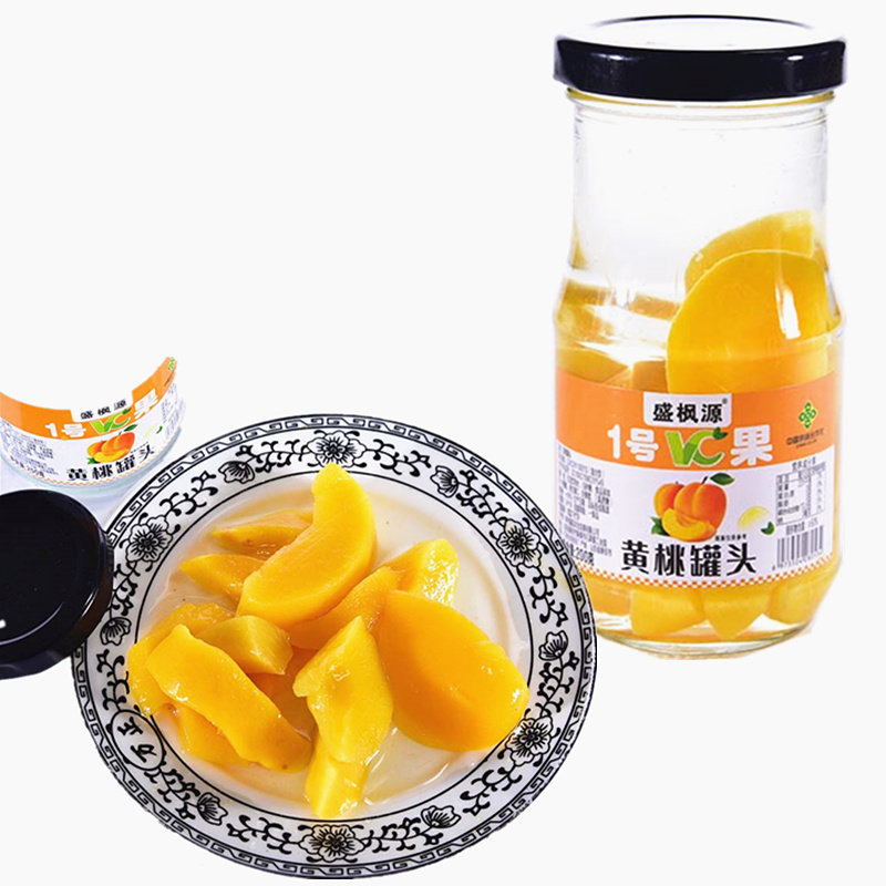 盛枫源黄桃罐头约200克批发