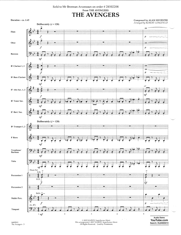 5级交响管乐团合奏总分谱 音频