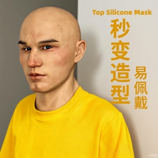 影视道具直播面具硅胶男士仿真青中老年易容画皮头套人脸变脸定制