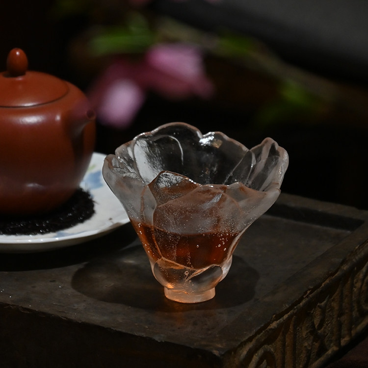 空物志原创古法琉璃茶花主人杯