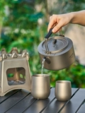 Дорожный портативный чай для кемпинга, заварочный чайник, металлический чайный сервиз, кофейник
