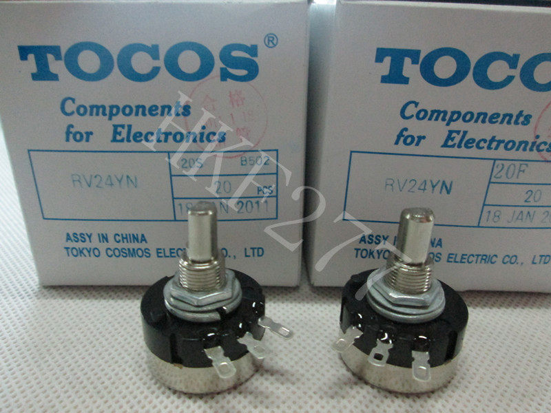 全新正品 TOCOS TOKYO 单圈合成碳膜电位器 RV24YN 20S B203 20K