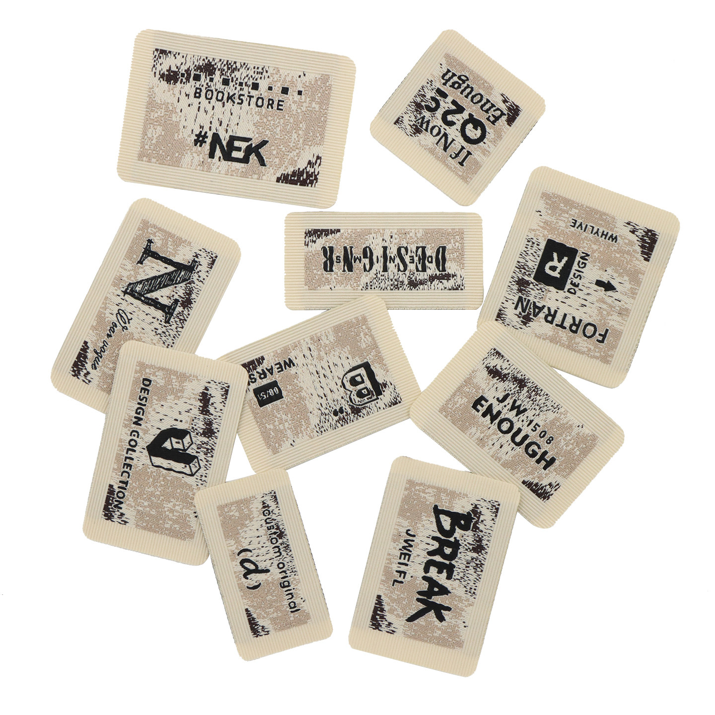 米黄色字母刺绣布贴补丁贴羽绒服鞋帽窗帘装饰修补破洞破洞装饰贴,居家布艺,布贴,淘宝优惠券,粉丝福利购,淘宝优惠卷