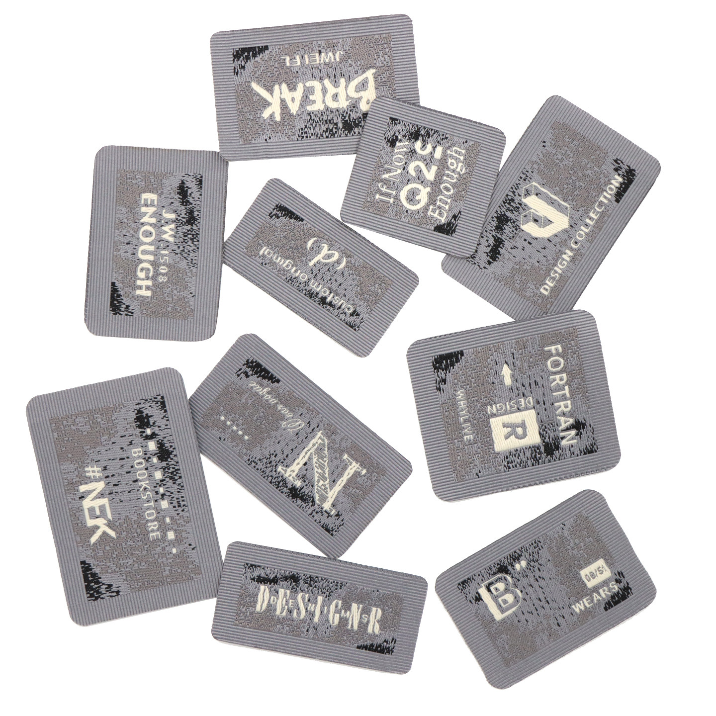 灰色织唛刺绣布贴羽绒服衣服裤子装饰贴修补破洞修复装饰贴商标小,居家布艺,布贴,淘宝优惠券,粉丝福利购,淘宝优惠卷