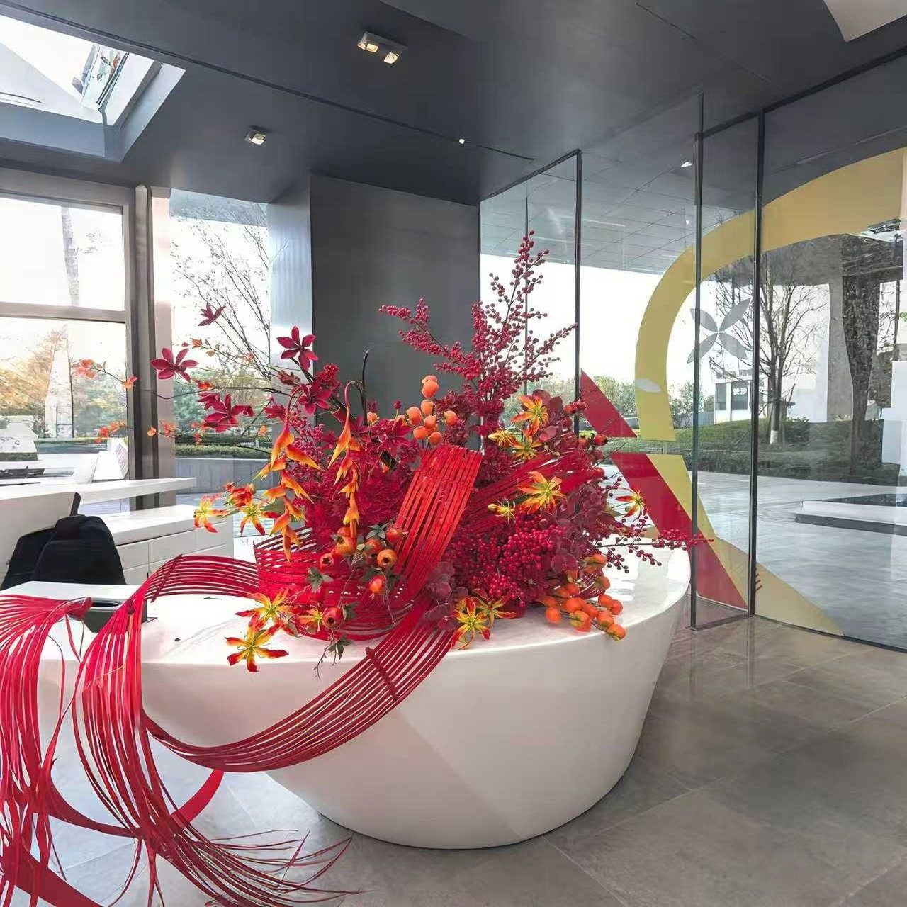 2025新款婚庆仿真花红色装饰