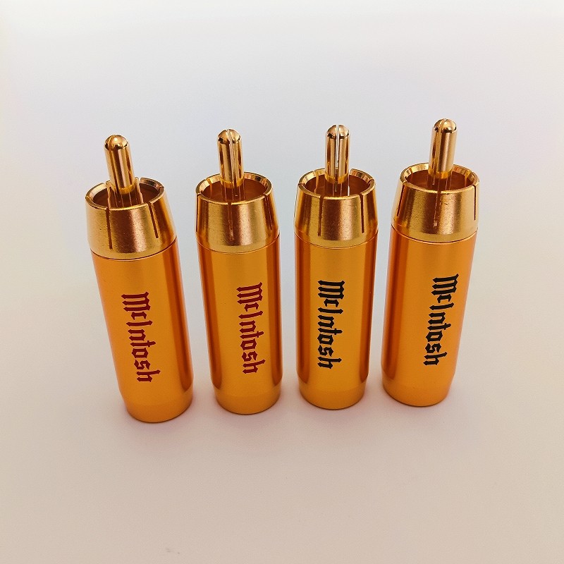 美国麦景图 音频线av线音箱配件镀金焊接rca莲花头 插头 音响接头