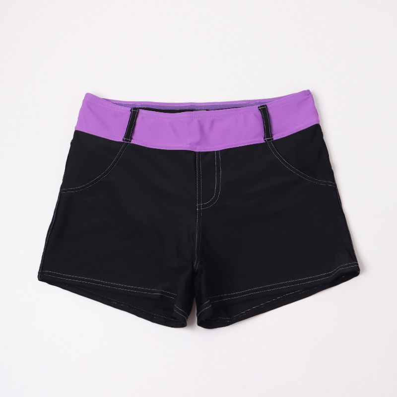 欧美出口女士平角泳裤弹力遮肉拼色保守成人游泳短裤时尚百搭泳裤,运动/瑜伽/健身/球迷用品,女士泳裤,淘宝优惠券,粉丝福利购,淘宝优惠卷